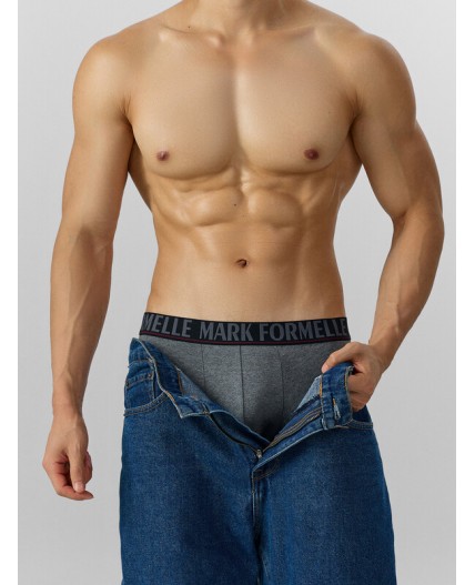 Трусы меланж темно-серый 4348-F +печать