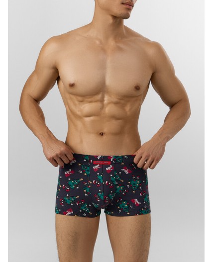 Трусы елки на черном