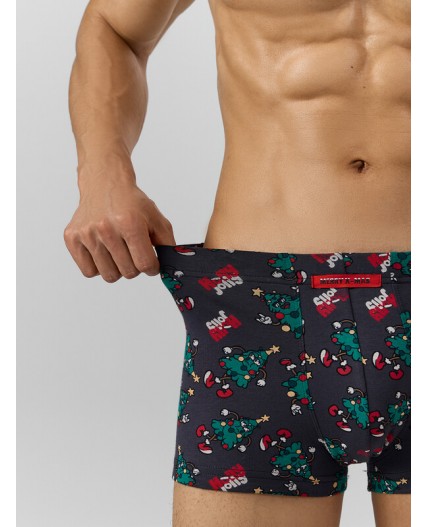 Трусы елки на черном