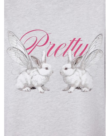 Туника серый меланж 4306-А +печать2