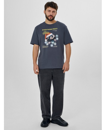 Футболка графит +печать3