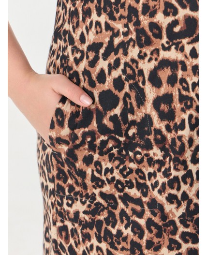 Халат леопард на песочном