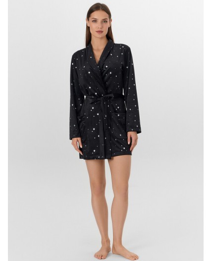 Халат звезды на черном