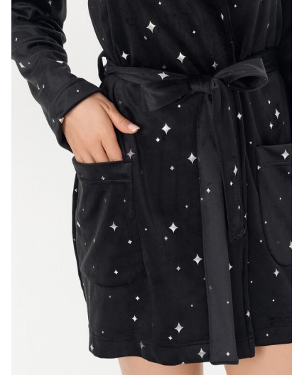 Халат звезды на черном