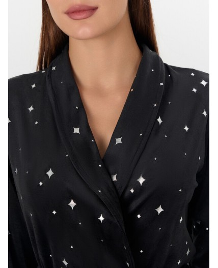 Халат звезды на черном