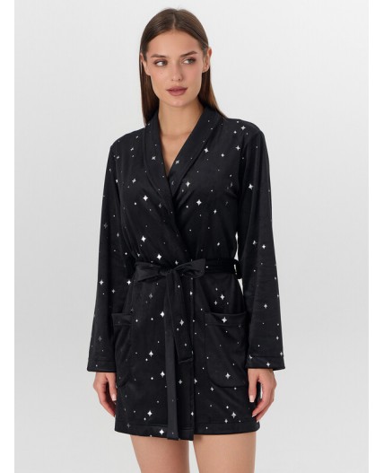 Халат звезды на черном