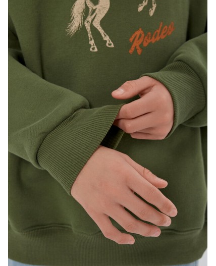 Анорак оливин +печать