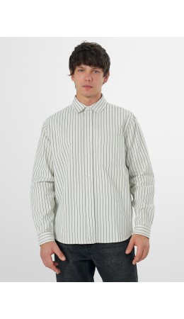 Рубашка черная полоса на белом