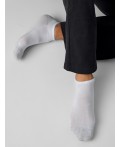 Носки белый /св.серый меланж