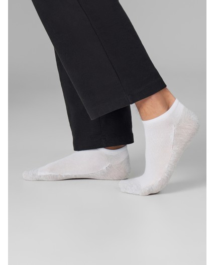 Носки белый /св.серый меланж