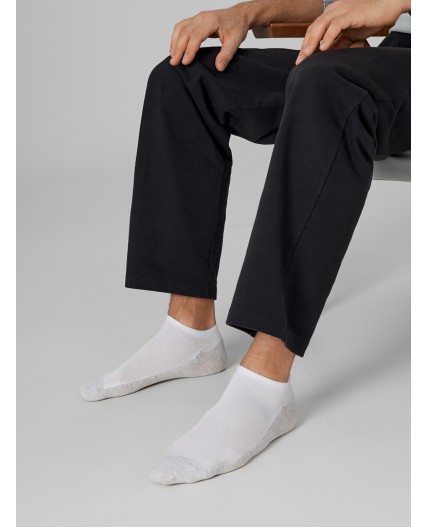 Носки белый /св.серый меланж