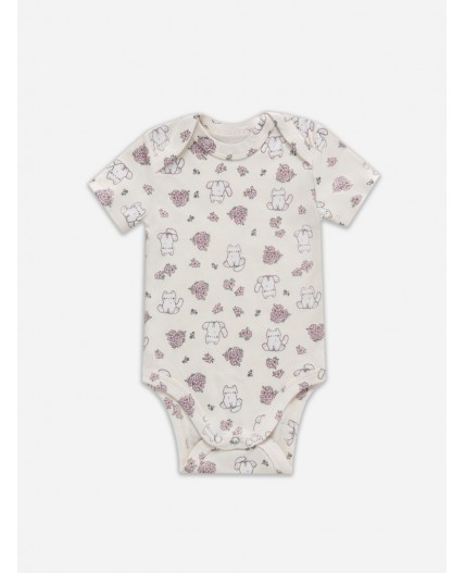 Боди котики с цветами на молочном +мята +цветочки на розовом