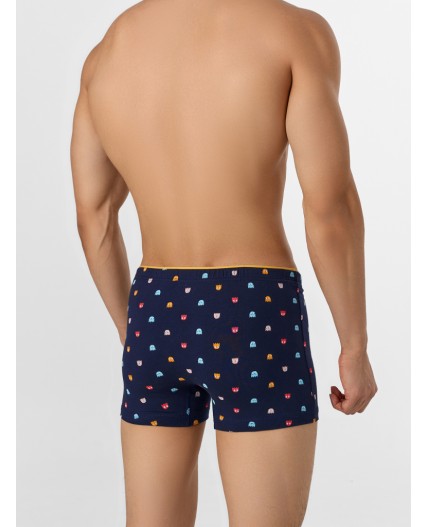 Трусы разноцветная набивка на затмении +сизый