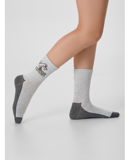 Носки св.серый меланж