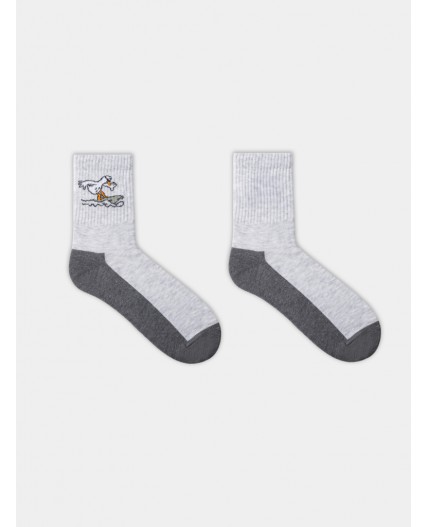 Носки св.серый меланж