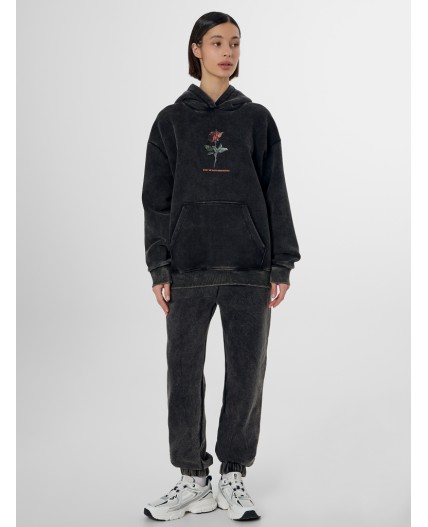 Худи ACID WASH черный +печать