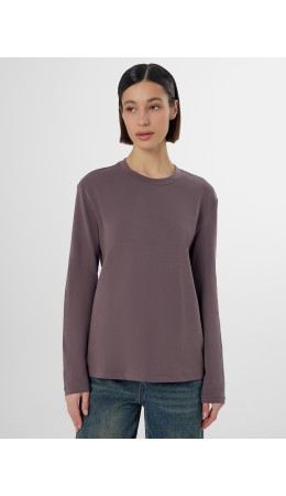 Лонгслив бордово -серый