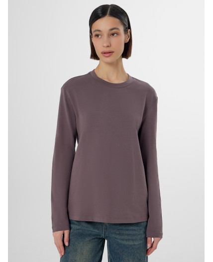 Лонгслив бордово -серый