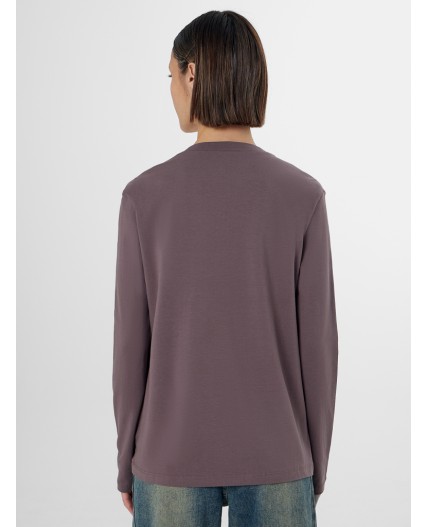 Лонгслив бордово -серый