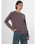 Лонгслив бордово -серый