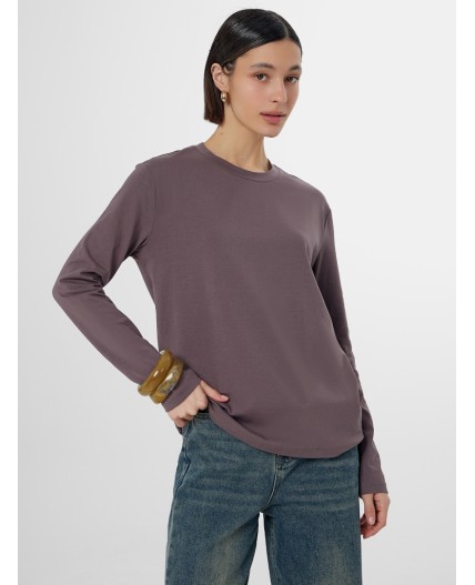 Лонгслив бордово -серый