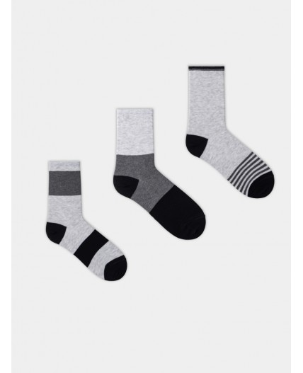 Носки св.серый меланж-3/
