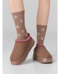 Носки карамель /серебр.люрекс