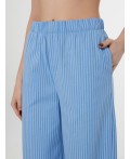 Брюки сине -голубая полоска +печать