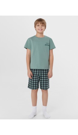 Комплект зеленая пастель +зеленая клетка