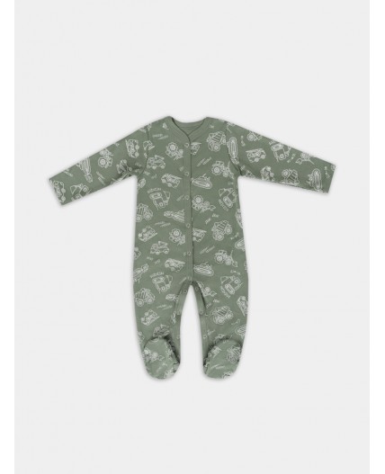 Комбинезон тракторы на белом песке +тракторы на морском