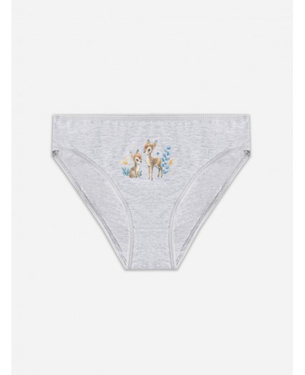 Трусы серый меланж 4306-А +печать