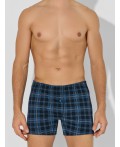 Трусы синяя клетка на черном