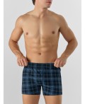 Трусы синяя клетка на черном