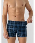 Трусы синяя клетка на черном