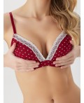 Бюстгальтер сердечки на т.красном