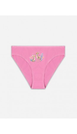 Трусы розовый +печать