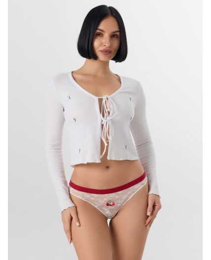 Трусы молочный +печать