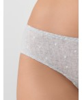Трусы сердечки на сером меланже