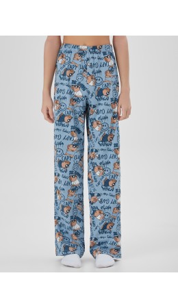 Брюки крутые капибары на голубом