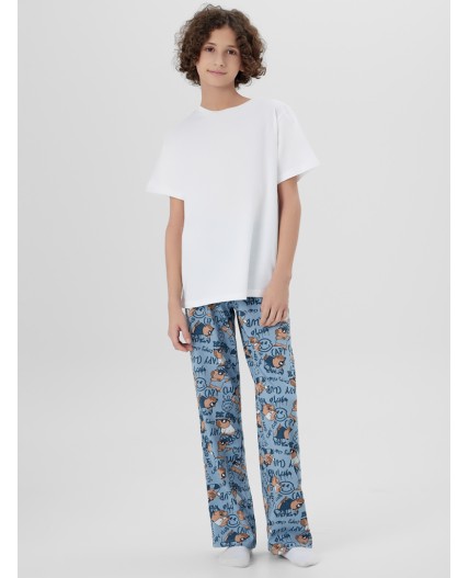 Брюки крутые капибары на голубом