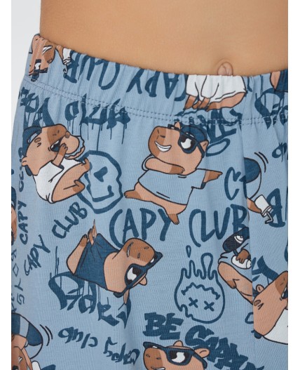 Брюки крутые капибары на голубом