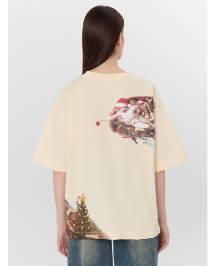 Футболка сливочное масло +печать