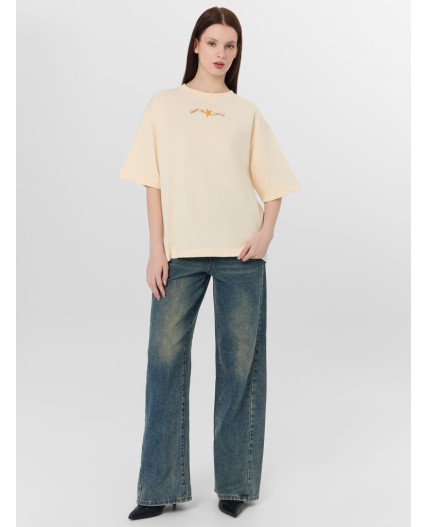 Футболка сливочное масло +печать