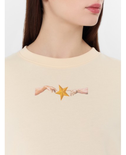 Футболка сливочное масло +печать