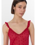 Сорочка сердечки на алом