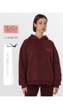 Худи ромовый изюм +печать