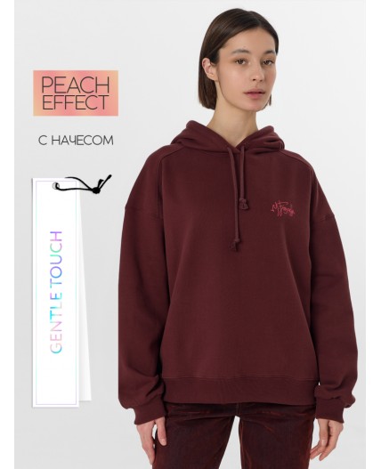 Худи ромовый изюм +печать