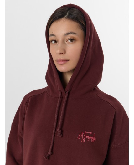 Худи ромовый изюм +печать