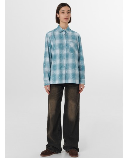 Рубашка синяя клетка