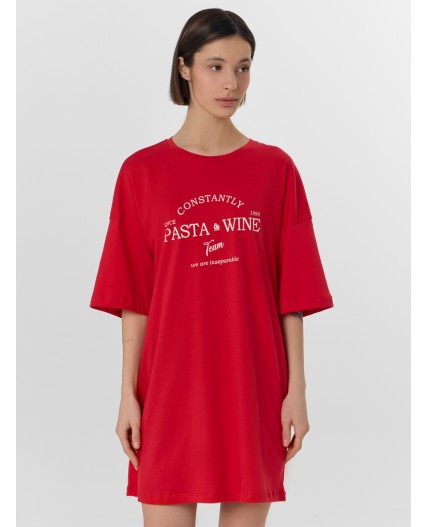 Туника красный +печать1